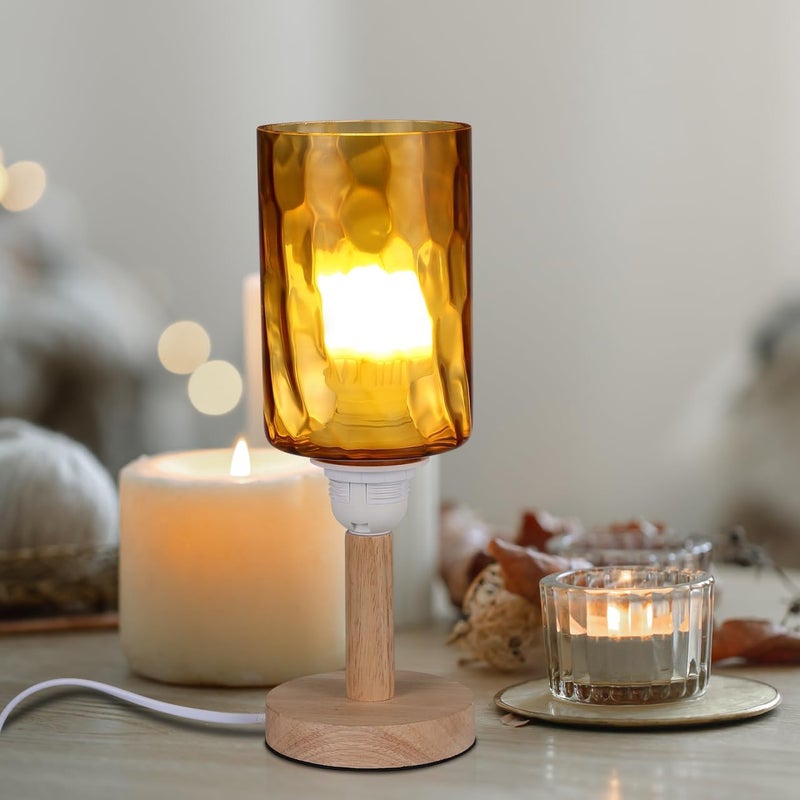 LABRIMP Small Glass Lamp Shade 2-Pack Clear Decorative Cylinder Light Fixture Cover 5.70X7.87X3.93 Inch Replacement for Pendant Lights Bedroom Living Room - Image 5
