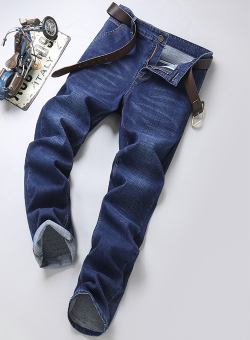 Mens jeans pants straight fit tapered leg skinny jean for work and casual BL-32 - Image 5