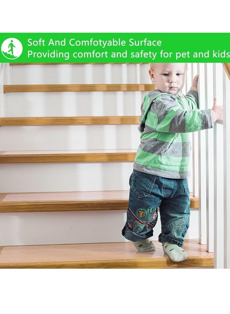 كيلا شريط شفاف مانع للانزلاق، مقاوم للماء، شريط مانع للانزلاق لدرجات السلم، للقوارب، السلالم، شفاف، ناعم، مريح للأقدام العارية، 4 بوصات × 33 قدمًا - Image 5