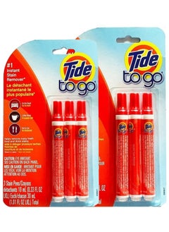 Tide (Pack of 2) Instant Stain Remover Liquid Pen - 6 Count each 10 mL  - Image 1