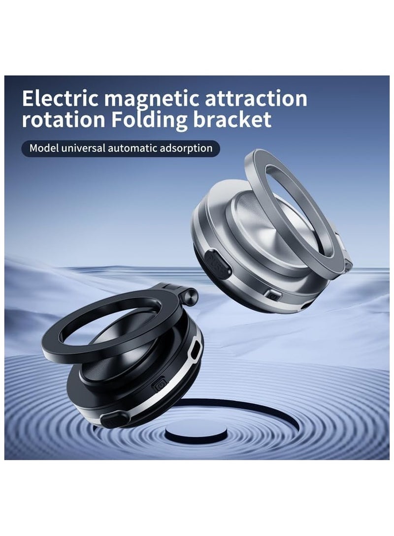 Anmi Electric Vacuum Magnetic Car Phone Mount, 360° Rotatable Car Suction Phone Mount, Strong Suction for Car u0026 All Smooth Surface,Compatible with All Phone Types (Black) - Image 3