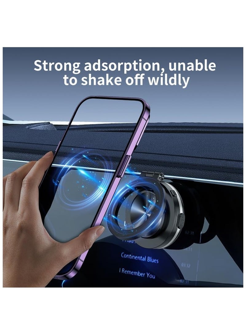 Anmi Electric Vacuum Magnetic Car Phone Mount, 360° Rotatable Car Suction Phone Mount, Strong Suction for Car u0026 All Smooth Surface,Compatible with All Phone Types (Black) - Image 2