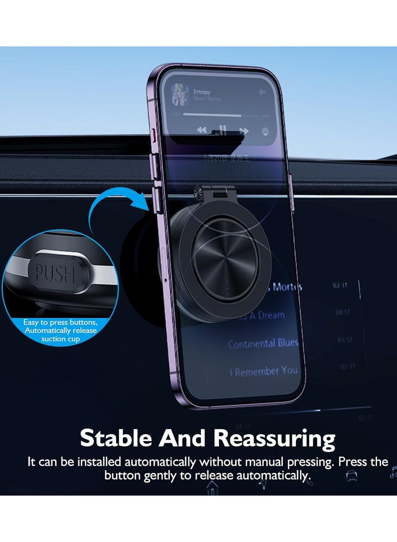 Anmi Electric Vacuum Magnetic Car Phone Mount, 360° Rotatable Car Suction Phone Mount, Strong Suction for Car u0026 All Smooth Surface,Compatible with All Phone Types (Black) - Image 4