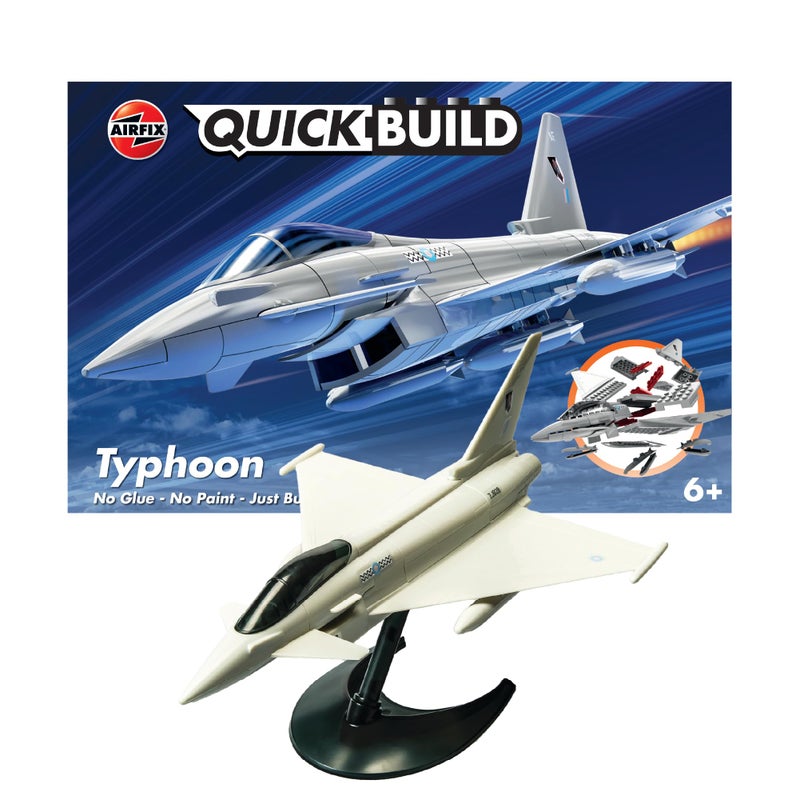 Airfix J6002 Quickbuild Model Airplane Kits for Adults Kids Eurofighter Typhoon Fighter Jet Plastic Model Kits Block Building Sets Snap Together Aircraft Models Engineering Toys for Gifts - Image 2