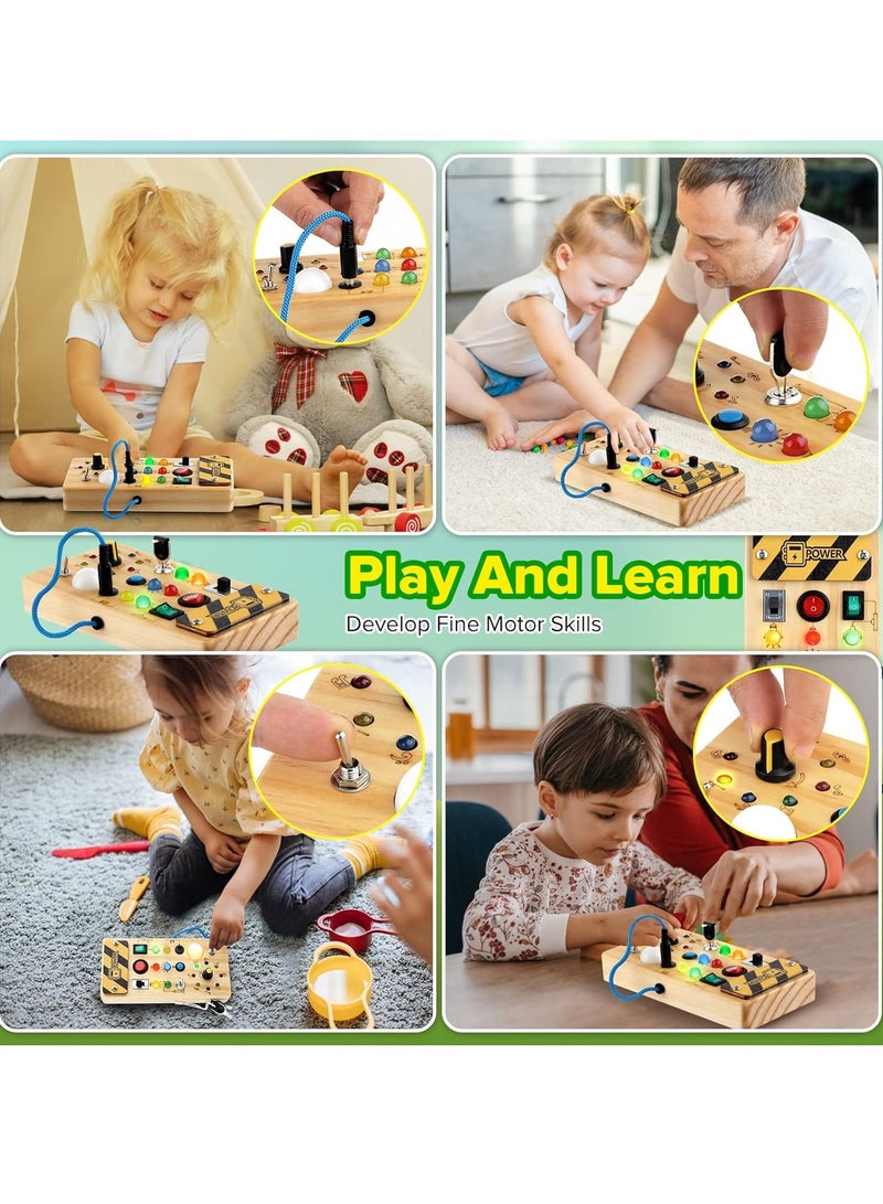 general Busy Board Toys Montessori Toys Sensory Board for Fine Motor Skill Toddler Busy Board Toddler Travel Toys Pre-Kindergarten Toys for Boys and Girls - Image 3