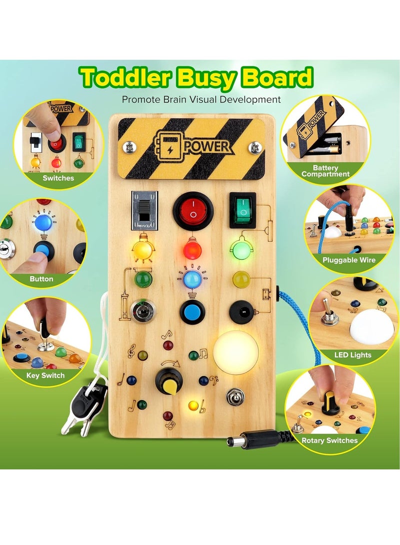 general Busy Board Toys Montessori Toys Sensory Board for Fine Motor Skill Toddler Busy Board Toddler Travel Toys Pre-Kindergarten Toys for Boys and Girls - Image 2
