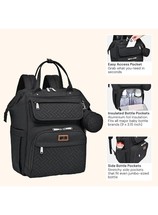 BabbleRoo Diaper Bag Backpack, Multifunction Nappy Changing Bag - Image 3