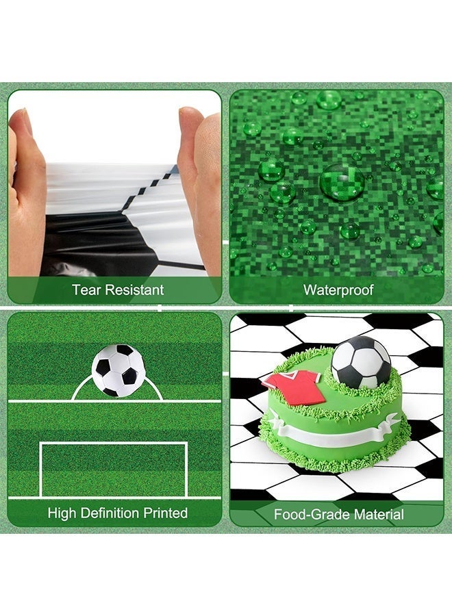 2 Pcs Soccer Table Cloth - Soccer Birthday Party Decorations, Disposable Rectangle Soccers Plastic Table Cover for Sport Football Soccer Theme Party Supplies Tables Decorations, 54 x 108 Inch - Image 5