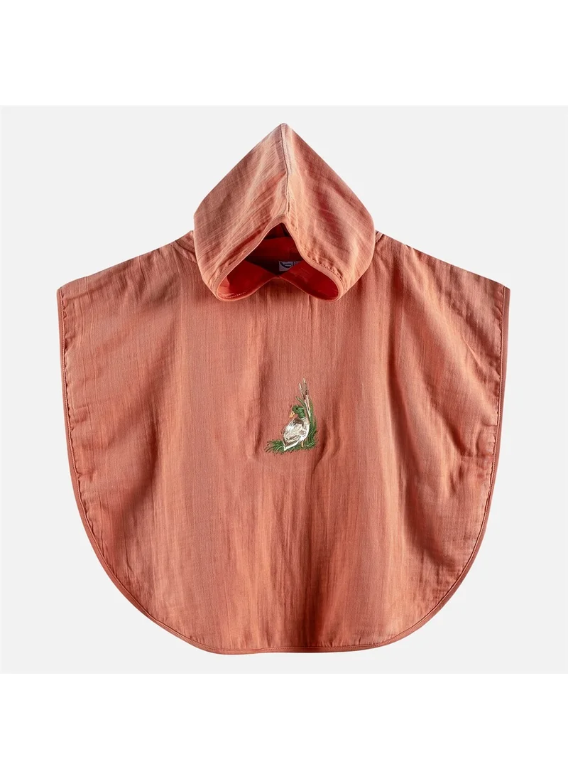 Miespiga Duck Embroidered Baby Muslin Poncho