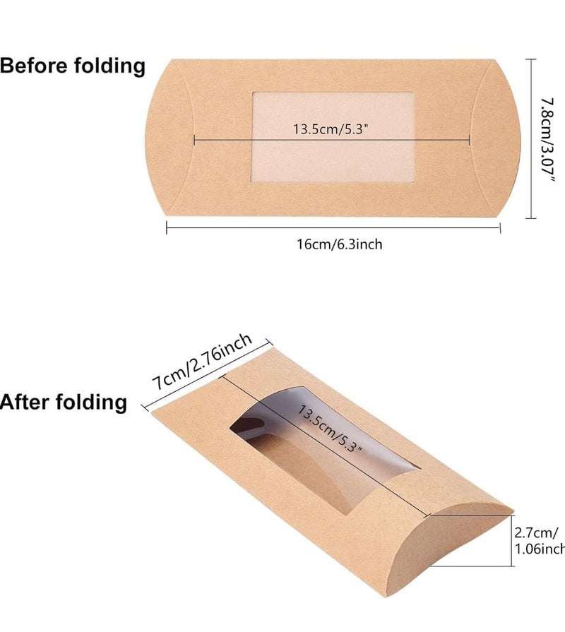 VRB Dec 20 قطعة صناديق هدايا صغيرة بنية قابلة للطي للتغليف / صناديق هدايا للتقديم ، صناديق هدايا فارغة ، صندوق هدايا للتقديم ، هدايا العودة ، الشوكولاتة ، الفواكه المجففة ، هدايا الزفاف والبويا. (20 قطعة صندوق بني) - Image 2