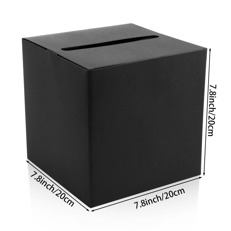 Hxezoc Black Card Box Wedding Favors Gift Card Boxes Post Box Cardboard Receiving Money Box Holder for Wedding Reception, Baby Showers, Anniversary, Birthday Party, Retirement, Graduation Envelope Holder - Image 2