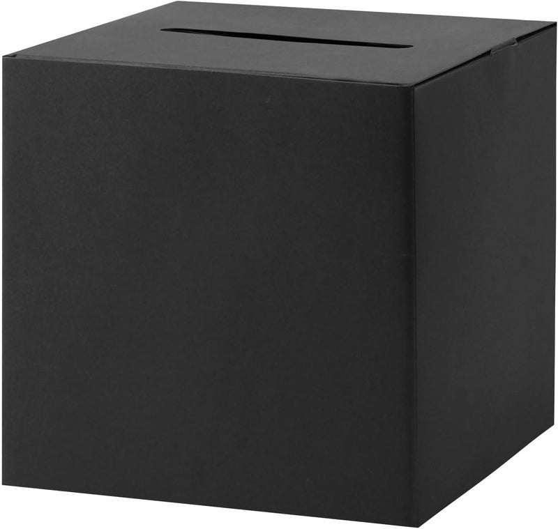 Hxezoc Black Card Box Wedding Favors Gift Card Boxes Post Box Cardboard Receiving Money Box Holder for Wedding Reception, Baby Showers, Anniversary, Birthday Party, Retirement, Graduation Envelope Holder - Image 1