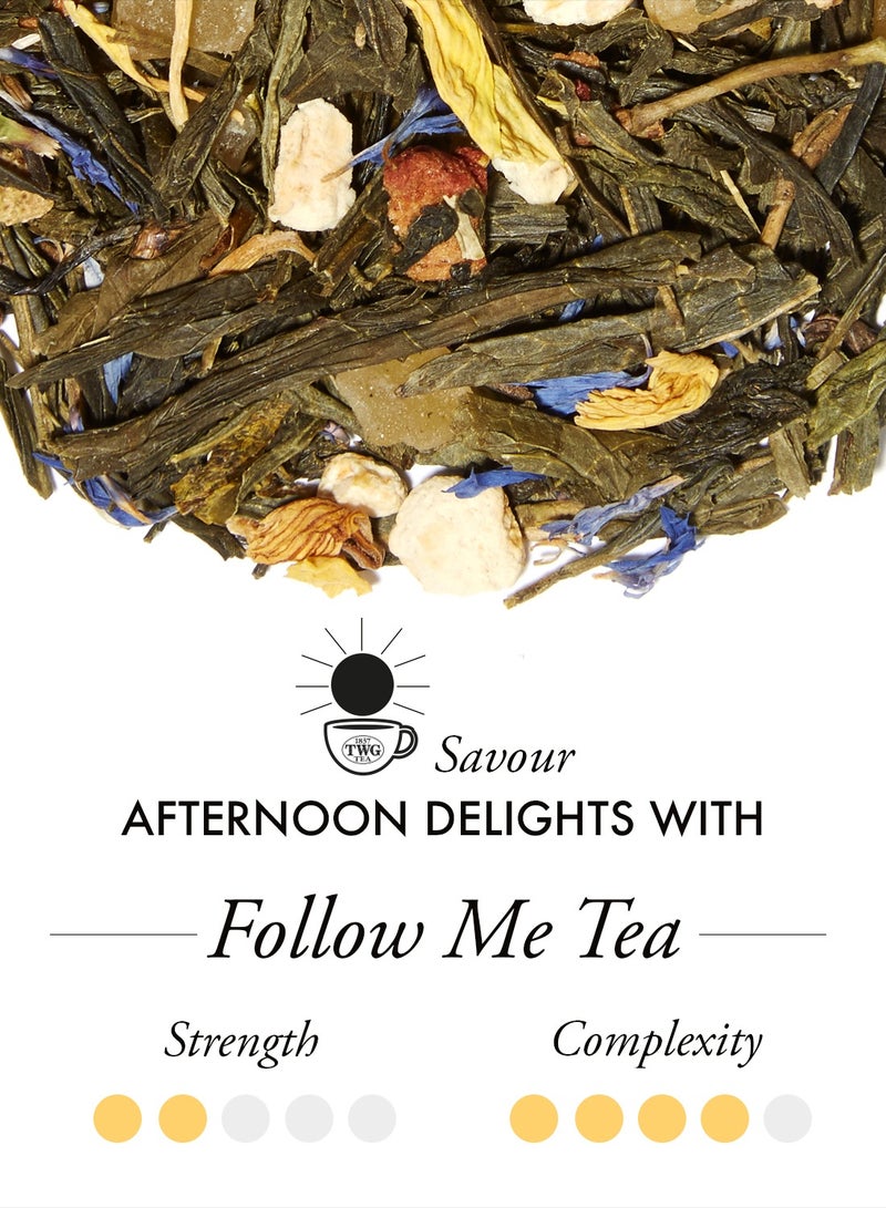 TWG Tea Follow Me Tea | Green Tea | Ginseng & Pineapple | 15 Hand Sewn Cotton Teabags | Gift Set - Image 2