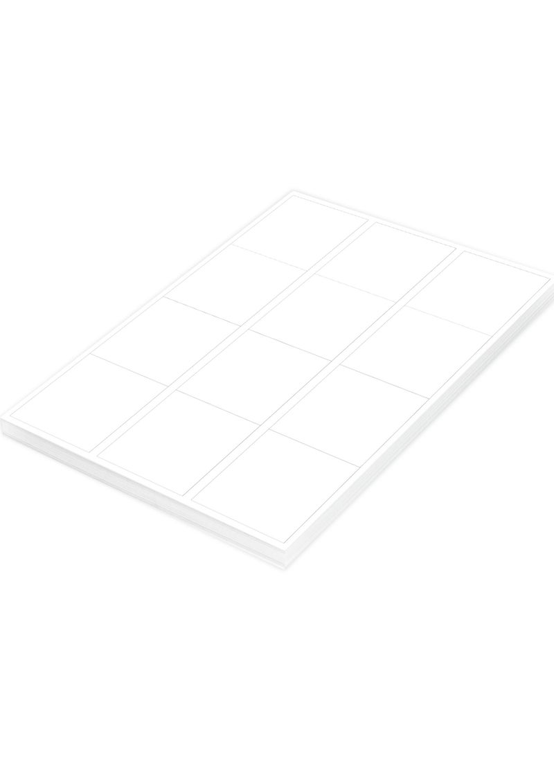 FIS FIS Multipurpose Laser Labels, Colour White, Size 63.5X72MM (12 Stickers x 100 Sheet) 1200 Labels, Size : A4 (21X29.7 CM) , Pack of 100 Sheets -FSLA12-2-100  - Image 2