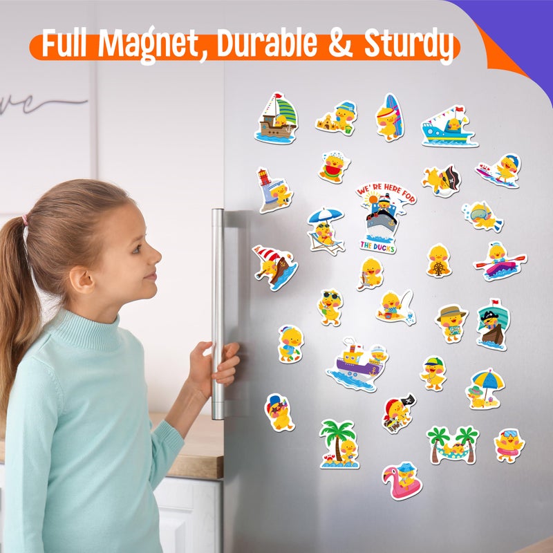 SpriteGru 30PCS Duck Cruise Door Magnets, Magnetic Waterproof Navigation Decorations Funny Ship Cabin Car Decors, Reusable Refrigerator Magnets for Fridge, Carnival Cruise Party - Image 4