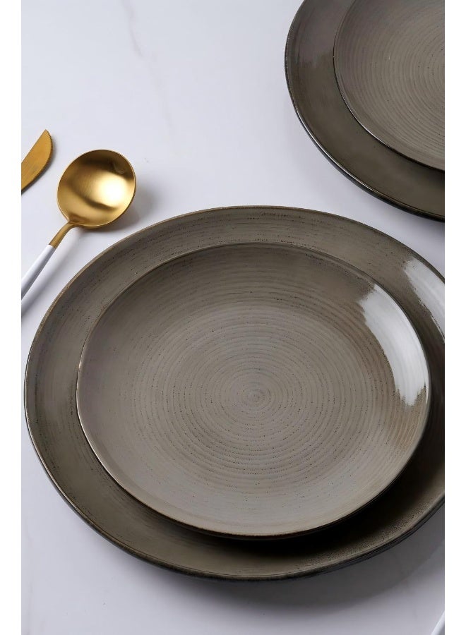 Famiware Tempus Series 12 Pieces Dinnerware Set, Dark Olive - Image 3