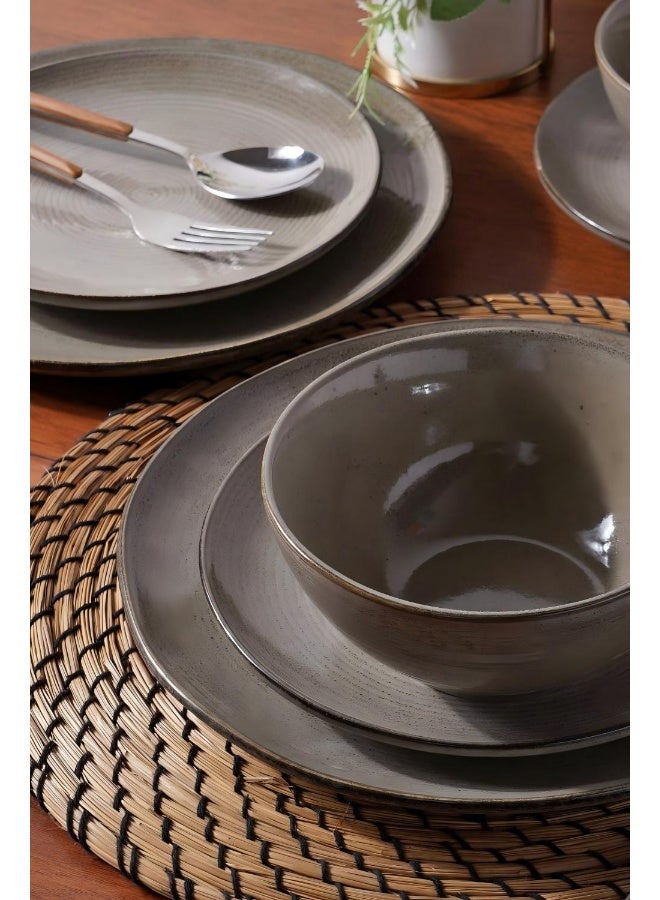 Famiware Tempus Series 12 Pieces Dinnerware Set, Dark Olive - Image 2