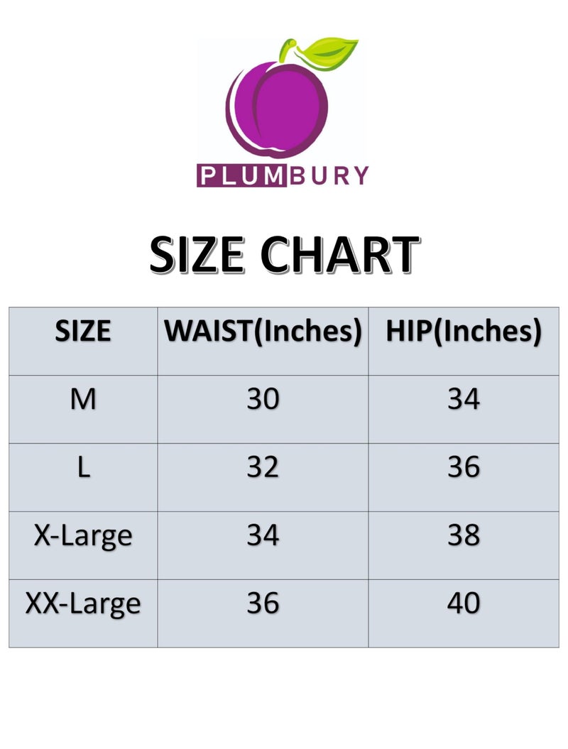 PLUMBURY Women's Cotton High Waist Full Coverage Panty, Size M-XXL (Pack of 3 Panty) - Image 3