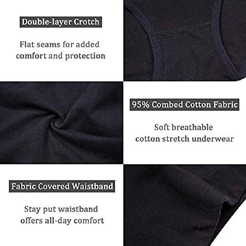 PLUMBURY Women's Cotton High Waist Full Coverage Panty, Size M-XXL (Pack of 3 Panty) - Image 5