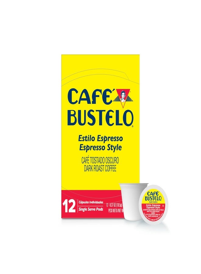 Cafe Bustelo Café Bustelo Espresso Style Dark Roast, Single Serve Coffee Pods, 12 Count (Pack of 1) - Image 1
