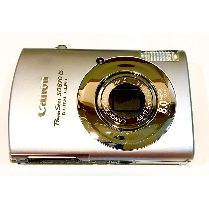 Canon PowerShot SD870IS 8MP Digital Camera with 3.8x Wide Angle Optical Image Stabilized Zoom (Silver) - Image 2