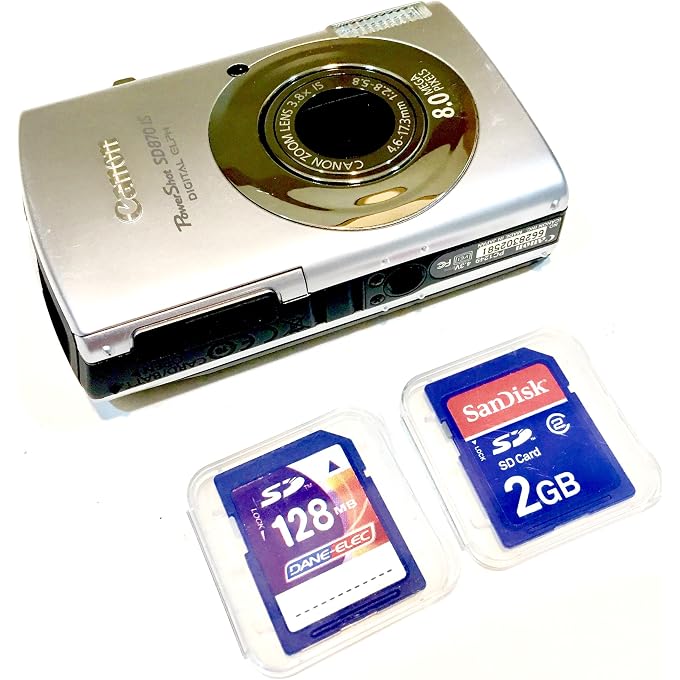 Canon PowerShot SD870IS 8MP Digital Camera with 3.8x Wide Angle Optical Image Stabilized Zoom (Silver) - Image 1