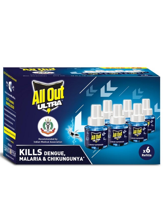 All Out Ultra Liquid Vaporizer, 6 Refills (45ml each) | Kills Dengue, Malaria & Chikungunya Spreading Mosquitoes| India's Only Mosquito Killer Brand Recommended by Indian Medical Association - Image 2