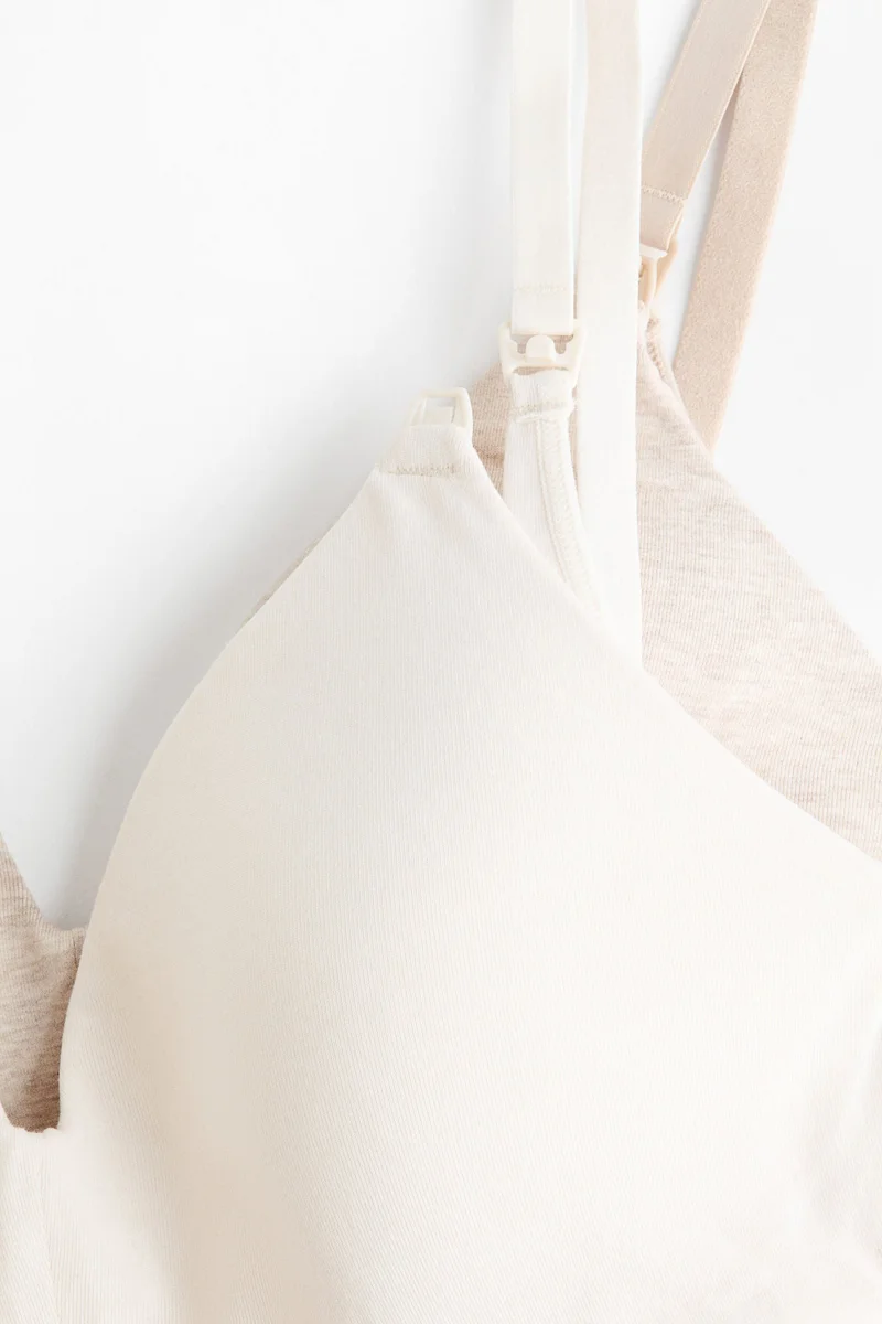H&M  MAMA 2-pack padded cotton nursing bras for Women | Best Price UAE