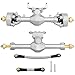 Pothyes Diamond Shape SCX24 Aluminum Axle Upgrades for Axial SCX24 Deadbolt C10 JLU Gladiator Bronco 124 RC Crawler Silver - Image 3
