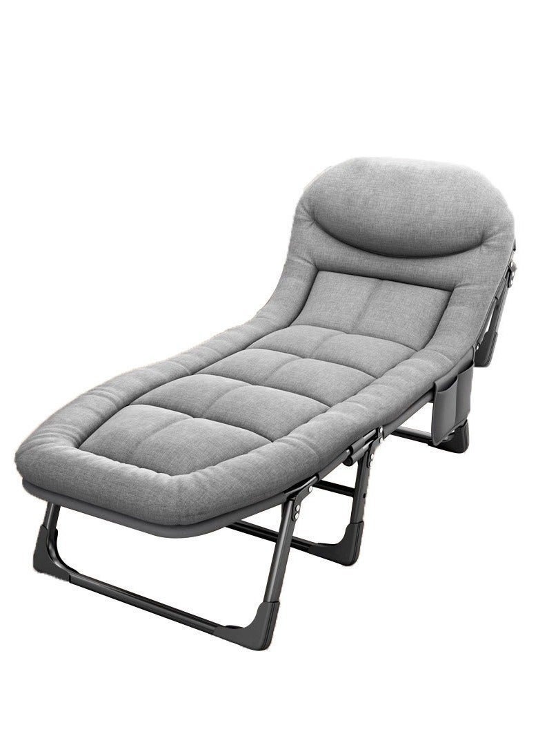 Folding Chair with Memory Foam Mattress, Folding Camping Bed with Cushion & Pillow, Duty Outdoor Indoor Office Bed, Portable Foldable Guest Beds - Image 2