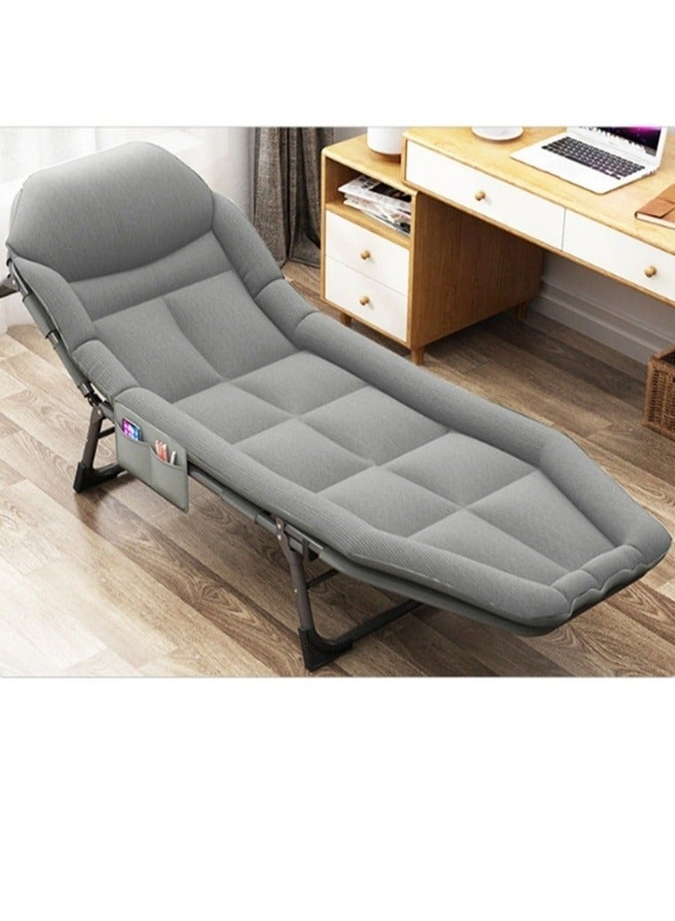 Folding Chair with Memory Foam Mattress, Folding Camping Bed with Cushion & Pillow, Duty Outdoor Indoor Office Bed, Portable Foldable Guest Beds - Image 1