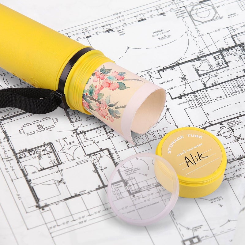 TRANSON 2-pack Durable Poster Storage Tube with Straps 24"-40" Extendable for Blueprints, Artwork, Maps, Posters - Image 4