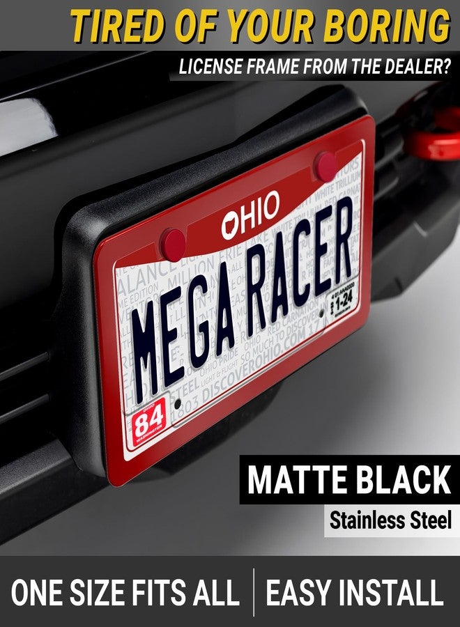 Mega Racer Red License Plate Frames | 2 Pieces - Image 2