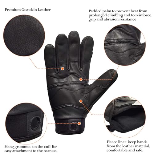 Intra-FIT Climbing Gloves Rope Gloves for Cold Weather, Fleece Liner, Perfect for Rappelling Rescue Rock/Mountain Climbing - Image 2