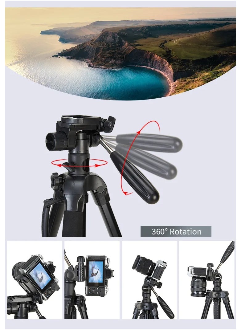 Professional Versatile Tripod KP-2274 , High-quality camera stand with height up to 176.5 cm, 360° rotation, convertible to monopod design, stable tripod base to hold up to 4 kg , Ideal for photography, videography, landscape, portraiture, and professional content , ​​Lightweight and portable