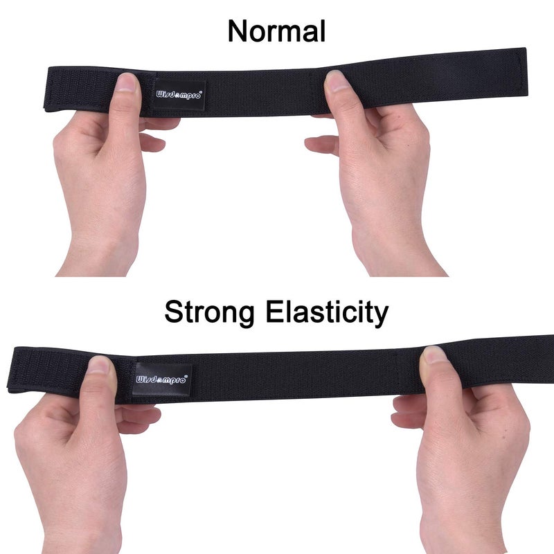 Wisdompro Ankle Strap, 1 Pair Polyester Blousing Garters Trousers Boots Blouses Hook and Loop Strap for Waders, Fly, Fishing, Hunting, Hiking, Cycling, Gardening, Military Uniforms (12 Inch Black) - Image 3