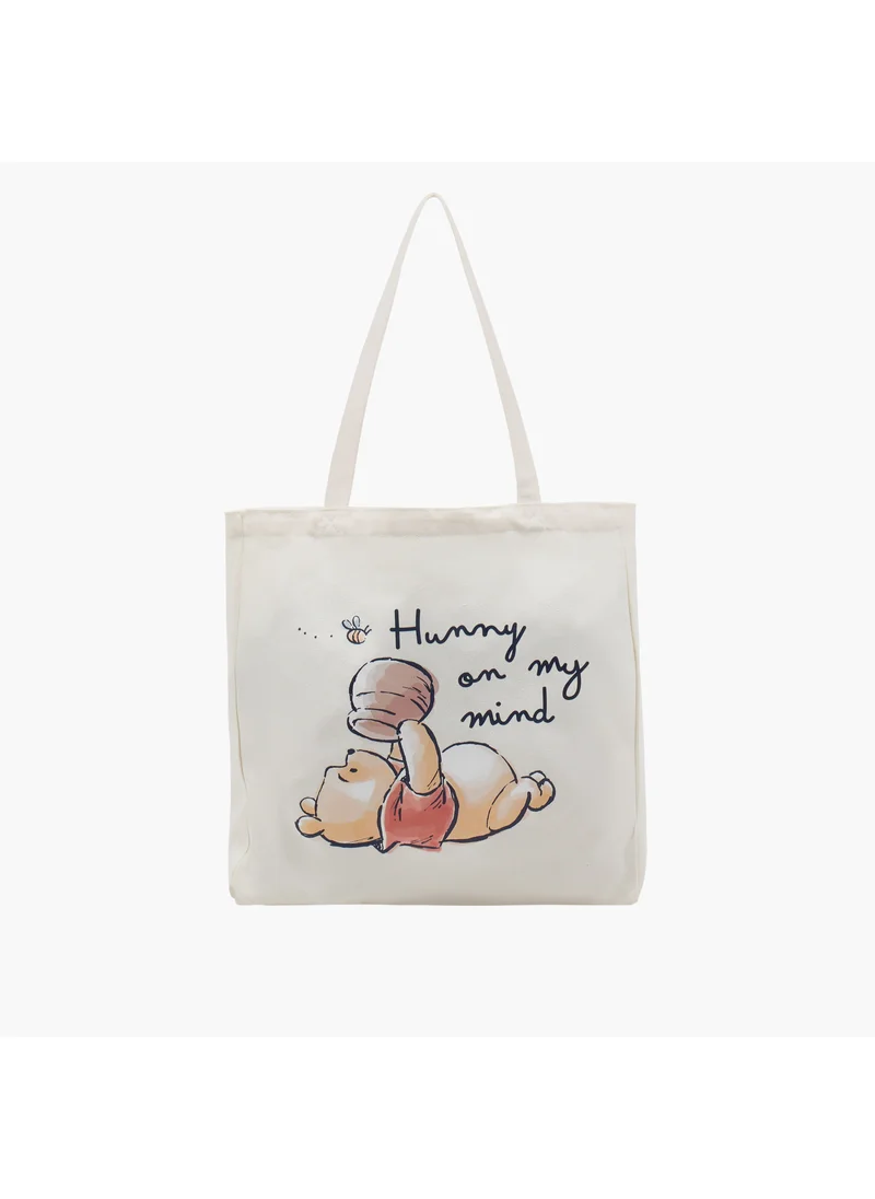 اس بي كاركترز Winnie the Pooh Print Shopper Bag with Handles
