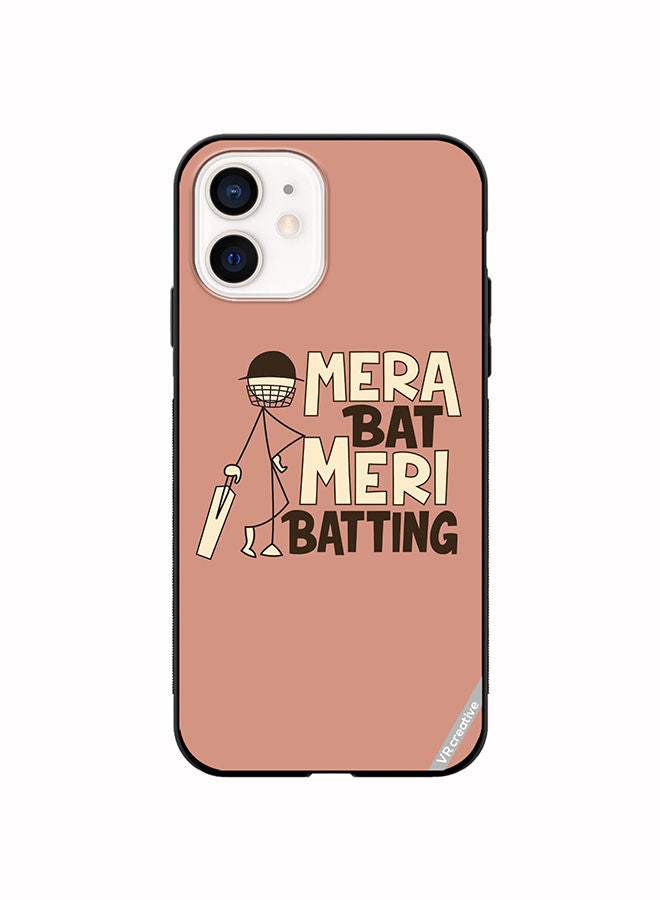 VR CREATIVE Protective Case Cover For Apple iPhone 12 mini Mera Bat Meri Batting Design Multicolour - Image 1
