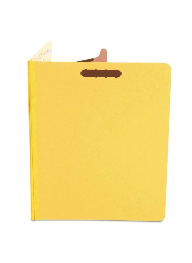 UNIVERSAL Bright Colored Pressboard Classification Folders 2" Expansion 1 Divider 4 Fasteners Letter Size Yellow Exterior 10 Box  - Image 3