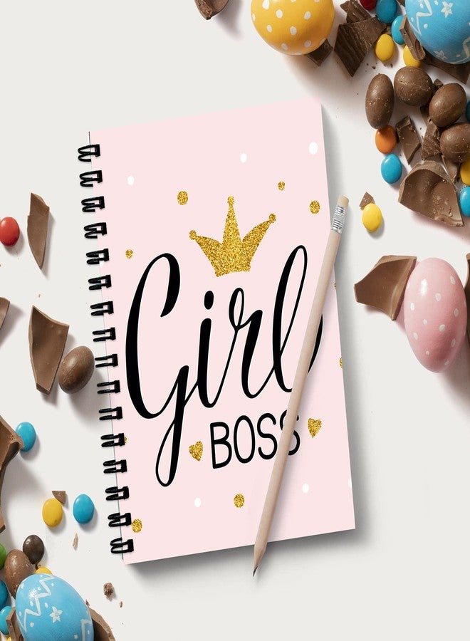 Vprint Quality Unruled Diary Notebook Drawing Pad Planner A5 Size,100 GSM 160 Pages(Girl Boss) - Image 1