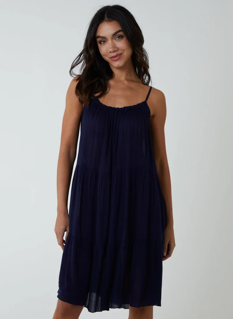 Blue Vanilla Tiered Cami Mini Dress