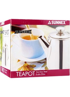 Sunnex Sunnex Stainless Steel Tea Pot 31331Q, 0.6 Litre, Silver  - Image 2