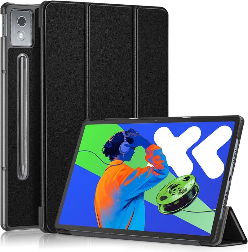 Beauenty Tablet Case For Lenovo Idea Tab Pro 12.7" 2025 Tri-Fold Smart Case Multi-View Bracket, Auto Sleep/Wake Cover Black - Image 1