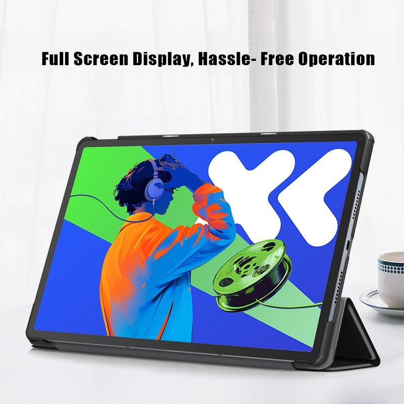 Beauenty Tablet Case For Lenovo Idea Tab Pro 12.7" 2025 Tri-Fold Smart Case Multi-View Bracket, Auto Sleep/Wake Cover Black - Image 3