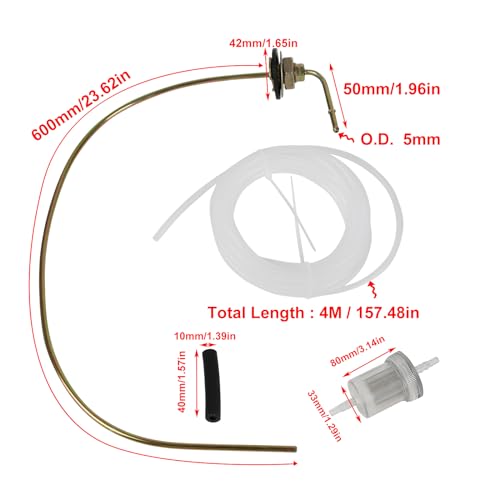 Copgge Diesel Heater Fuel Tank Standpipe Parking Heater Fuel Standpipe Pick Up Hose for Webasto Air Top 2000 S ST STC Thermo Top Water Heaters 650mm x 5mm (Fuel Stand Pipe with Hose) - Image 2
