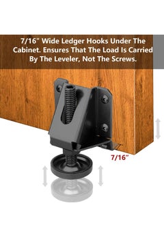 SYOSI Leveling Feet 4 Pack Leveling Feet Heavy Duty Furniture Levelers Adjustable Anti Slip Table Leg with Screws Lock Nuts and Wrench 2 Inch Adjustable Height for Table Cabinets and Workbench  - Image 2