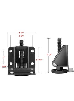 SYOSI Leveling Feet 4 Pack Leveling Feet Heavy Duty Furniture Levelers Adjustable Anti Slip Table Leg with Screws Lock Nuts and Wrench 2 Inch Adjustable Height for Table Cabinets and Workbench  - Image 5