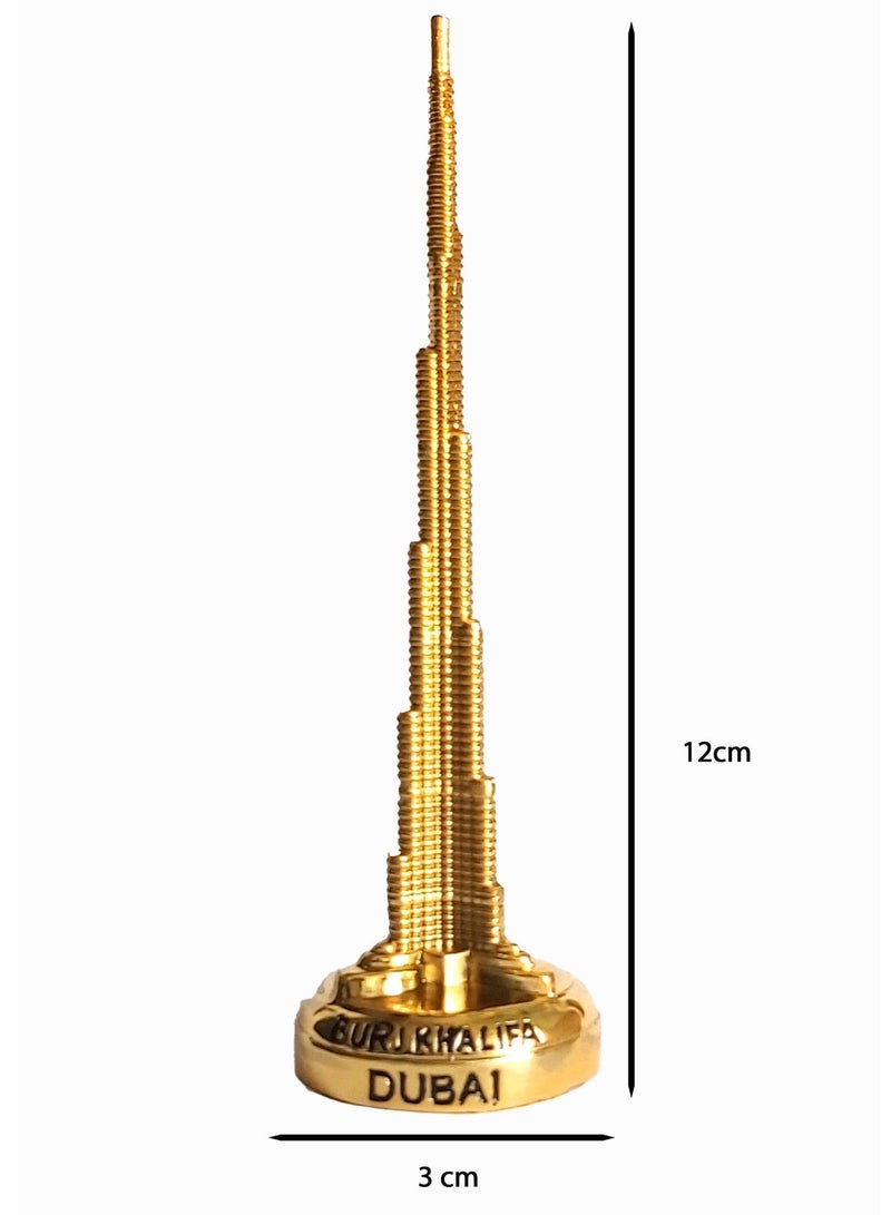 Souvenir Souq Dubai Landmark Burj Khalifa Metal Statue 3pcs – Premium Copper Finish - Image 3