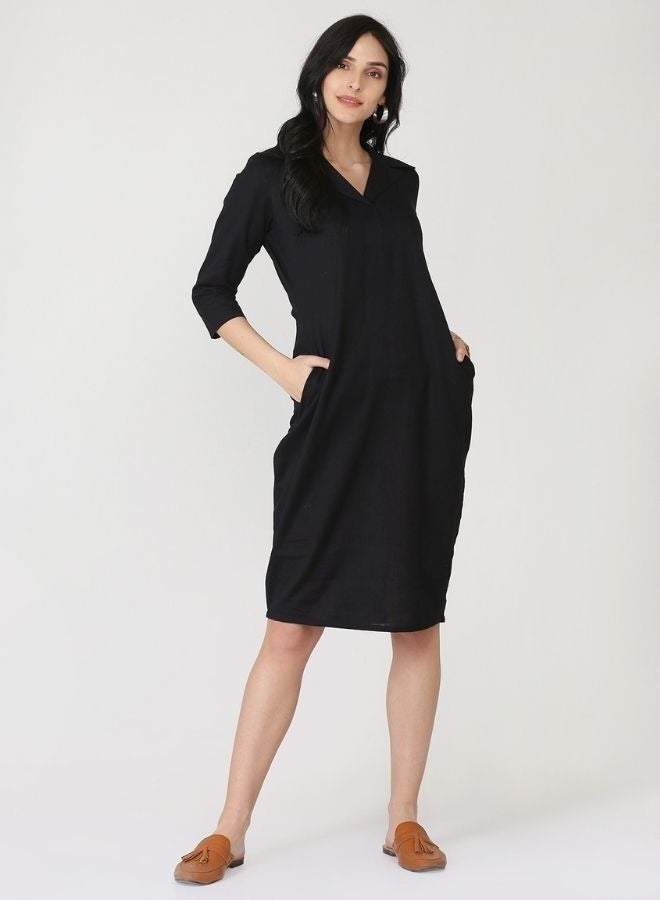 Abhishti Minimalist V-Neck Dress  - Image 1