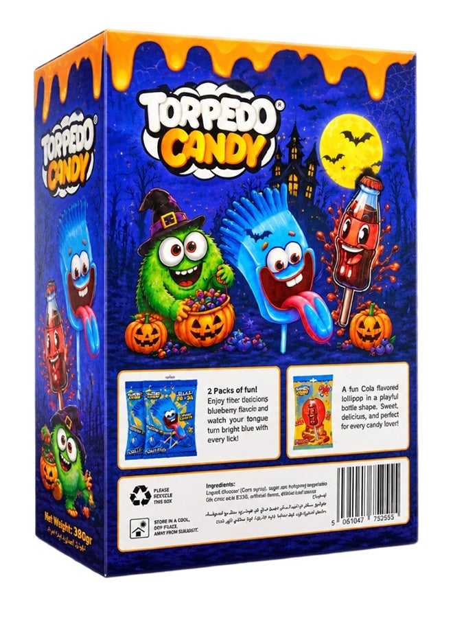 Torpedo Candy Halloween Pack with 3 Lollipop Bags & Free Halloween Mask 340g - Image 2